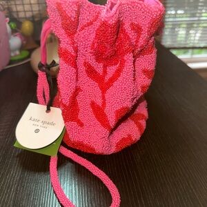 Kate Spade Limited Edition Red and Pink Beaded Bucket